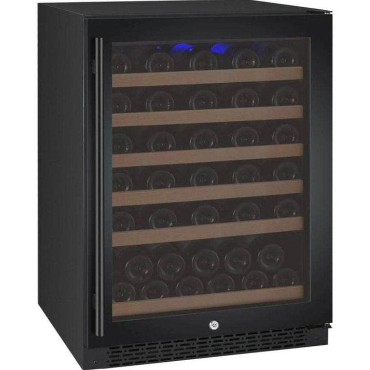 Allavino 24" Wide FlexCount II Tru-Vino 56 Bottle Single Zone Black Right Hinge Wine Refrigerator (VSWR56-1BR20)