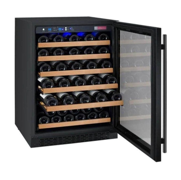 Allavino 24" Wide FlexCount II Tru-Vino 56 Bottle Single Zone Black Right Hinge Wine Refrigerator (VSWR56-1BR20)