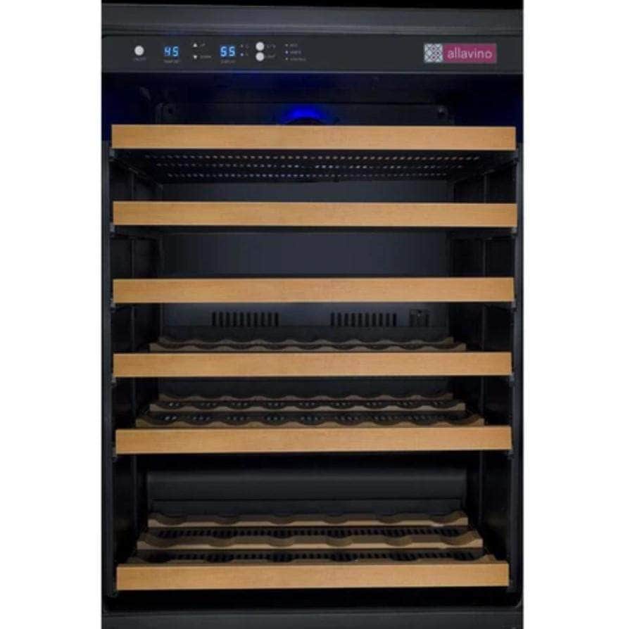Allavino 24" Wide FlexCount II Tru-Vino 56 Bottle Single Zone Black Right Hinge Wine Refrigerator (VSWR56-1BR20)