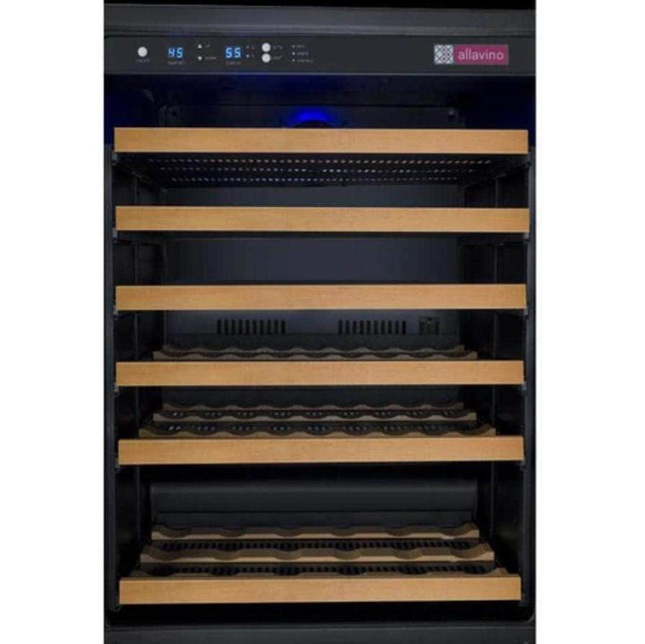 Allavino 24" Wide FlexCount II Tru-Vino 56 Bottle Single Zone Black Right Hinge Wine Refrigerator (VSWR56-1BR20)