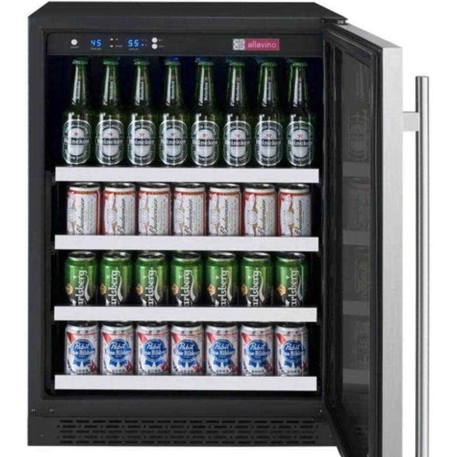 Allavino 24" Wide FlexCount II Tru-Vino Stainless Steel Right Hinge Beverage Center (VSBC24-SR20)