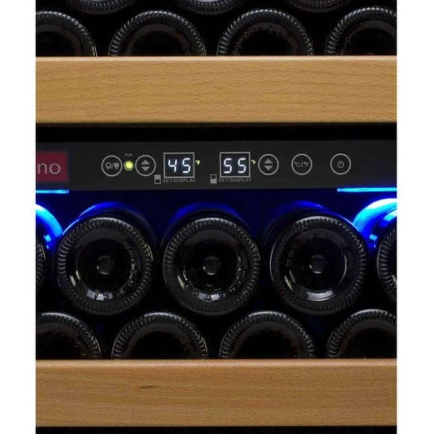 Allavino 24" Wide Vite II Tru-Vino 99 Bottle Dual Zone Black Right Hinge Wine Refrigerator (YHWR99-2BR20)