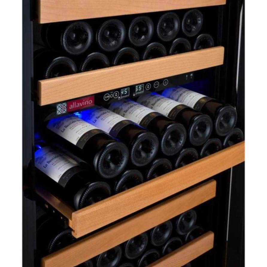 Allavino 24" Wide Vite II Tru-Vino 99 Bottle Dual Zone Stainless Steel Right Hinge Wine Refrigerator (YHWR99-2SR20)