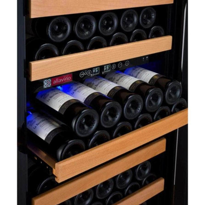 Allavino 24" Wide Vite II Tru-Vino 99 Bottle Dual Zone Stainless Steel Right Hinge Wine Refrigerator (YHWR99-2SR20)