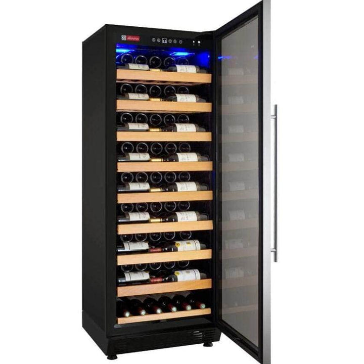 Allavino 24" Wide Vite II Tru-Vino 99 Bottle Single Zone Stainless Steel Right Hinge Wine Refrigerator (YHWR115-1SR20)