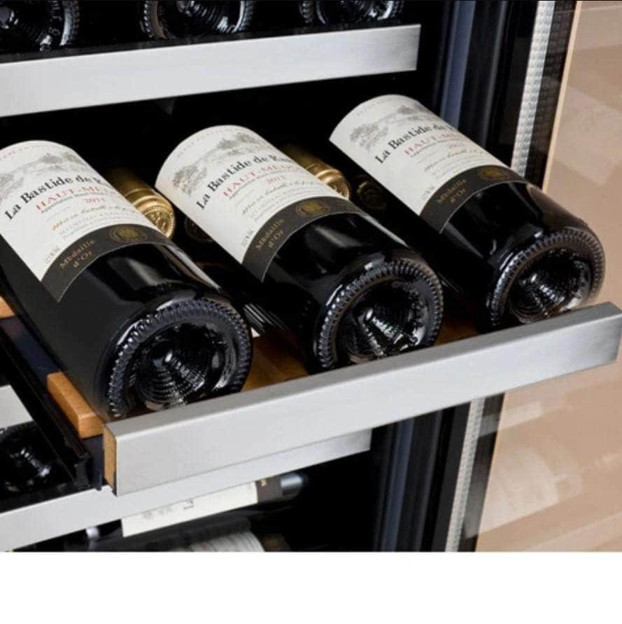 Allavino 30" Wide FlexCount II Tru-Vino 30 Bottle/88 Can Dual Zone Stainless Steel Side-by-Side Wine Refrigerator/Beverage Center (3Z-VSWB15-2S20)
