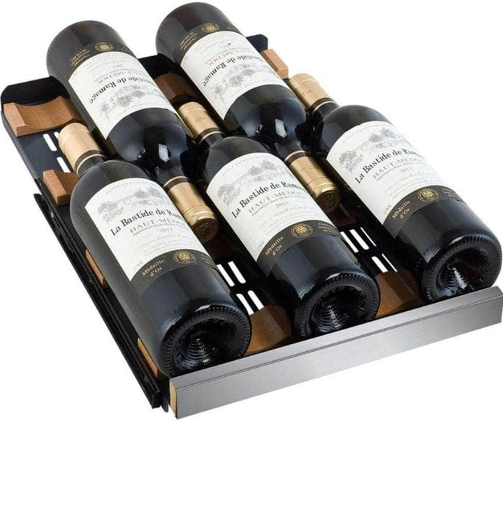 Allavino 30" Wide FlexCount II Tru-Vino 30 Bottle/88 Can Dual Zone Stainless Steel Side-by-Side Wine Refrigerator/Beverage Center (3Z-VSWB15-2S20)