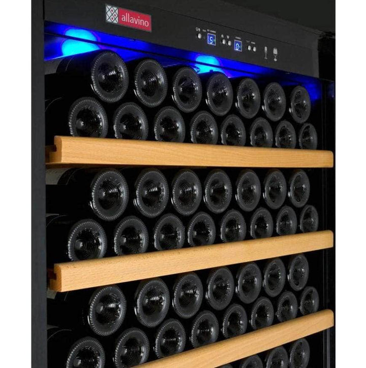 Allavino 32" Wide Vite II Tru-Vino 277 Bottle Single Zone Black Right Hinge Wine Refrigerator (YHWR305-1BR20)