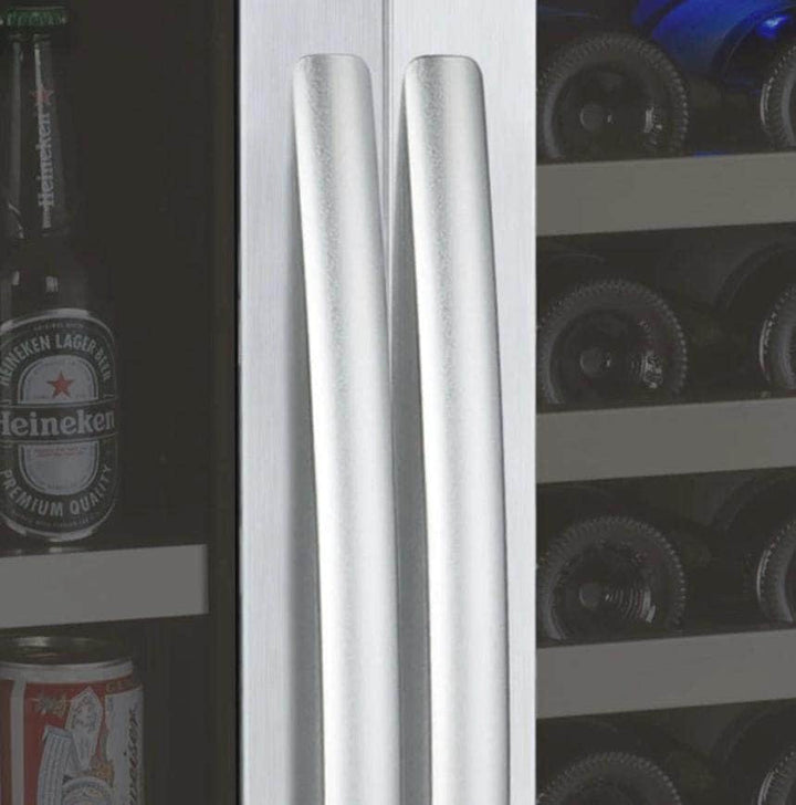 Allavino 47" Wide FlexCount II Series 56 Bottle/154 Can Dual Zone Stainless Steel Side-by-Side Wine Refrigerator/Beverage Center (3Z-VSWB24-2S20)