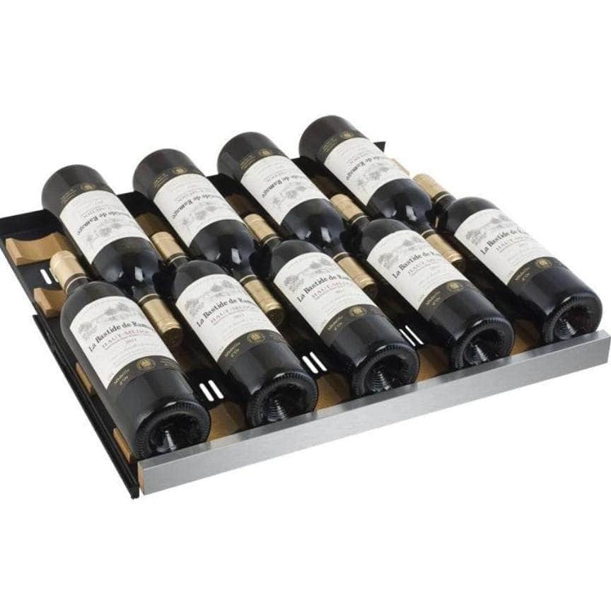 Allavino 47" Wide FlexCount II Tru-Vino 112 Bottle Dual-Zone Stainless Steel Side-by-Side Wine Refrigerator (2X-VSWR56-1S20)