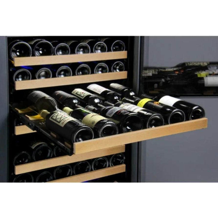 Allavino 47" Wide FlexCount II Tru-Vino 344 Bottle Four Zone Black Side-by-Side Wine Refrigerator (2X-VSWR172-2B20)