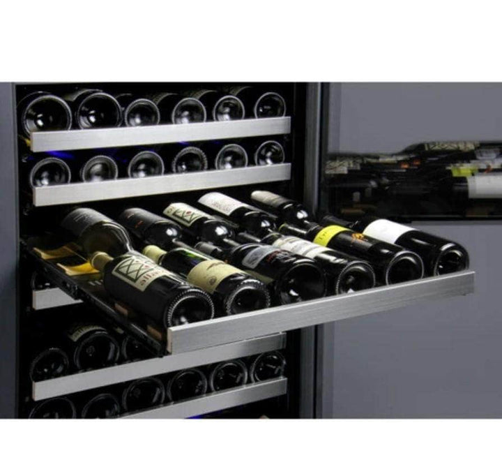 Allavino 47" Wide FlexCount II Tru-Vino 344 Bottle Four-Zone Stainless Steel Side-by-Side Wine Refrigerator (2X-VSWR172-2S20)