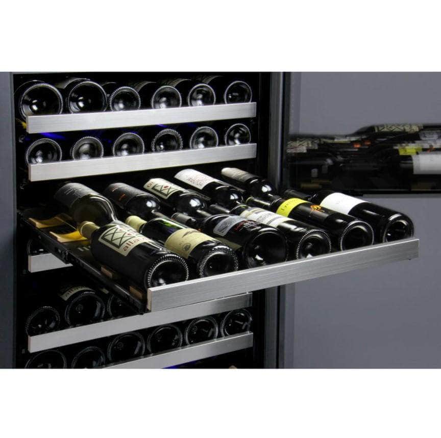 Allavino 47" Wide FlexCount II Tru-Vino 349 Bottle Three Zone Stainless Steel Side-by-Side Wine Refrigerator (3Z-VSWR7772-S20)