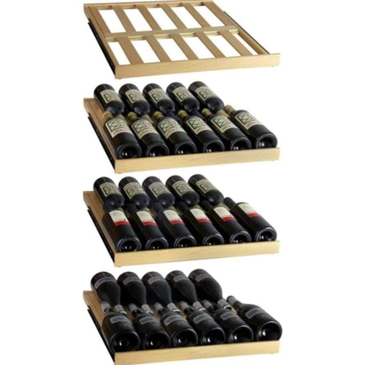 Allavino 48" Wide FlexCount Classic II Tru-Vino 348 Bottle Dual Zone Stainless Steel Side-by-Side Wine Refrigerator (2X-YHWR174-1S20)