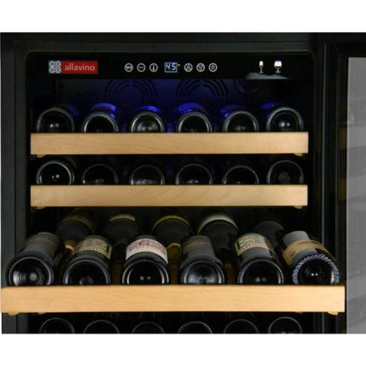 Allavino 48" Wide FlexCount Classic II Tru-Vino 348 Bottle Dual Zone Stainless Steel Side-by-Side Wine Refrigerator (2X-YHWR174-1S20)