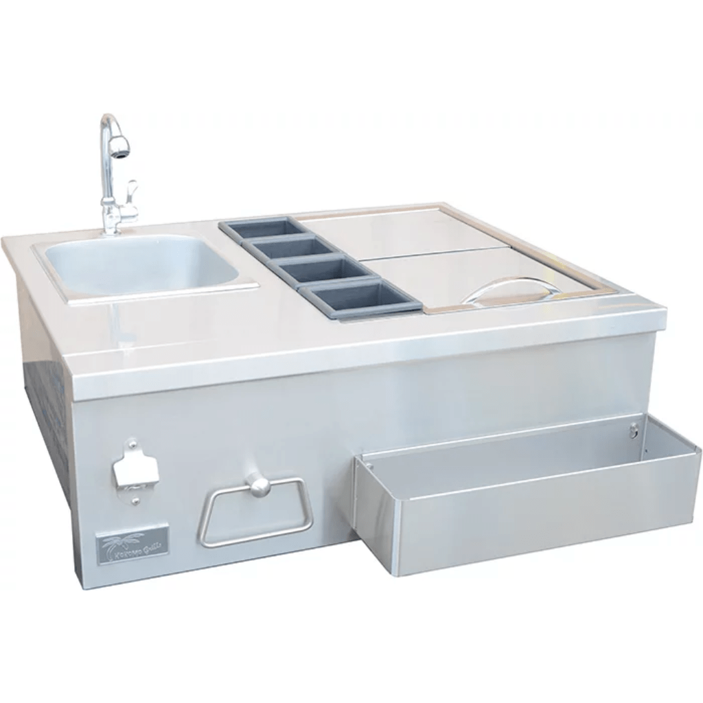 Kokomo Grills Built-In Bartender Cocktail Station With Sink Bottle Opener and Ice Chest