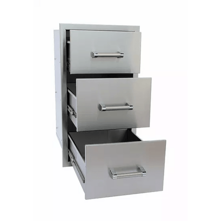 Kokomo Grills Built-In Stainless Steel Drawer with Easy Glides and Bar Handles