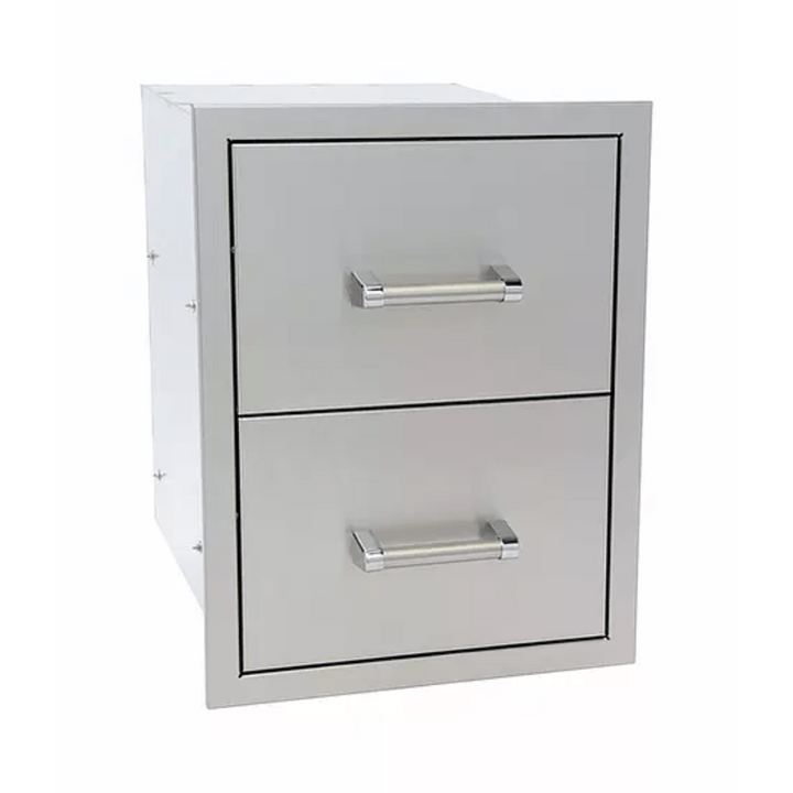 Drawer Kokomo Grills Built-In Stainless Steel Drawer with Easy Glides and Bar Handles Double Drawer KO-DD12