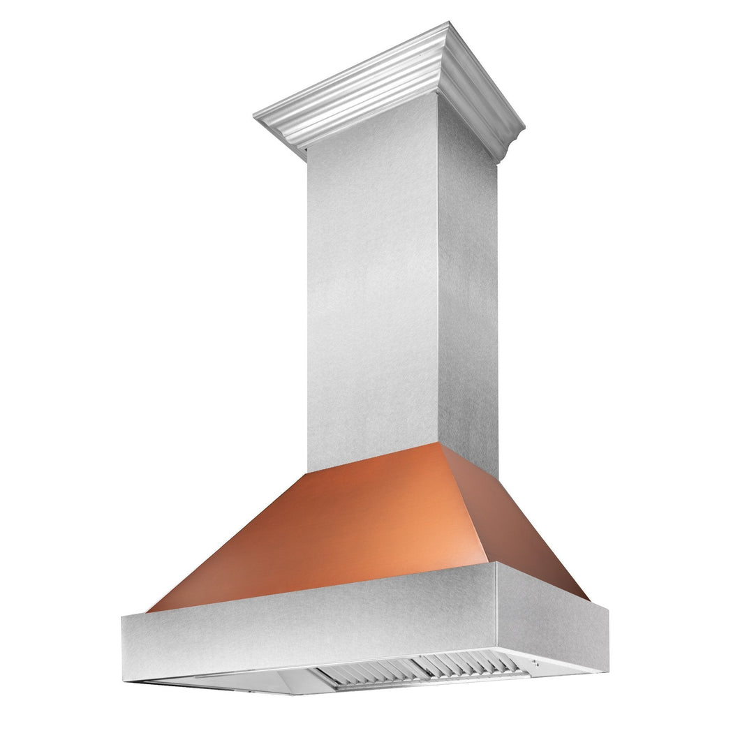Ducted DuraSnow® Stainless Steel Range Hood with Copper Shell (8654C) - Rustic Kitchen & Bath - Range Hoods - ZLINE Kitchen and Bath