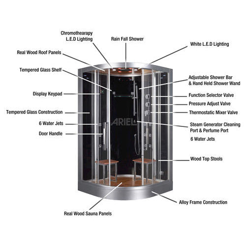 Platinum DZ962F8 Corner Steam Shower
