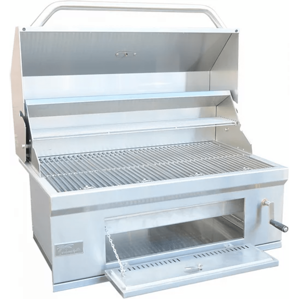 Kokomo Grills 32" Built in Stainless Steel Charcoal BBQ Gas Grill with Temperature Gauge