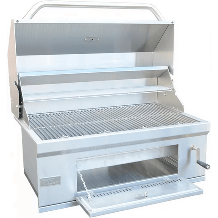 Kokomo Grills 32" Built in Stainless Steel Charcoal BBQ Gas Grill with Temperature Gauge