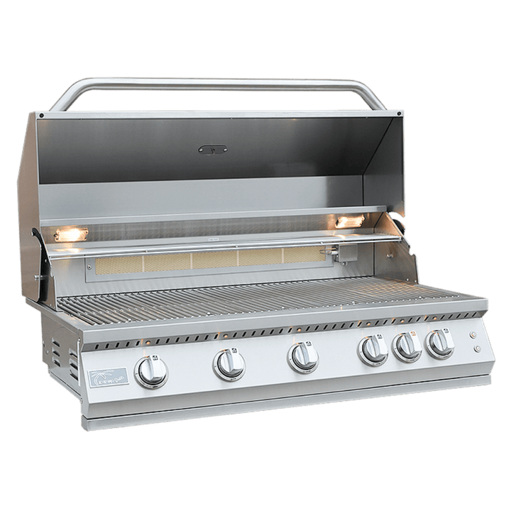 Kokomo Grills 40" Professional 5 Burner Built in BBQ Gas Grill with Lights & Infrared Back Burner