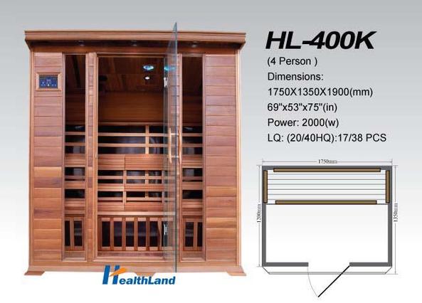 SunRay Sequioa 4-Person Cedar Infrared Sauna (HL400K)