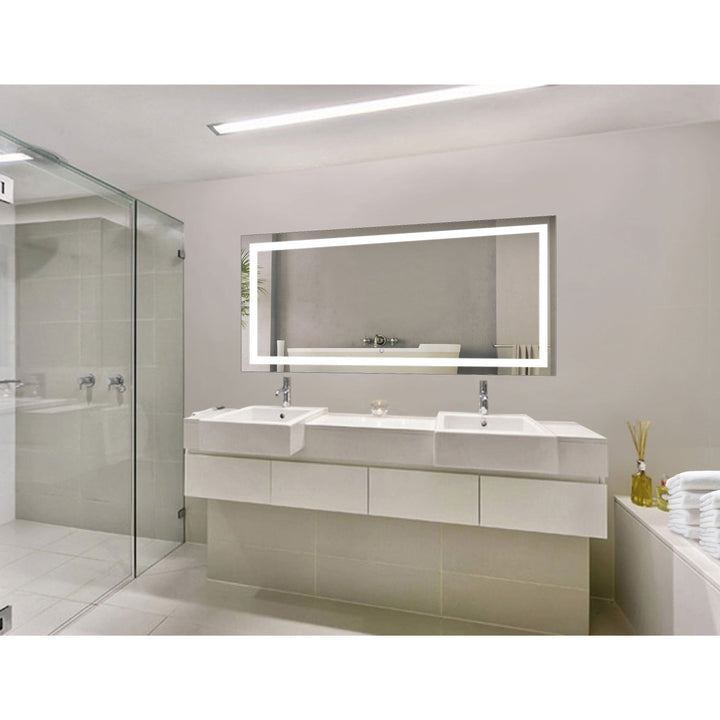 Krugg Icon 60″ X 30″ LED Bathroom Mirror with Dimmer and Defogger ICON6030