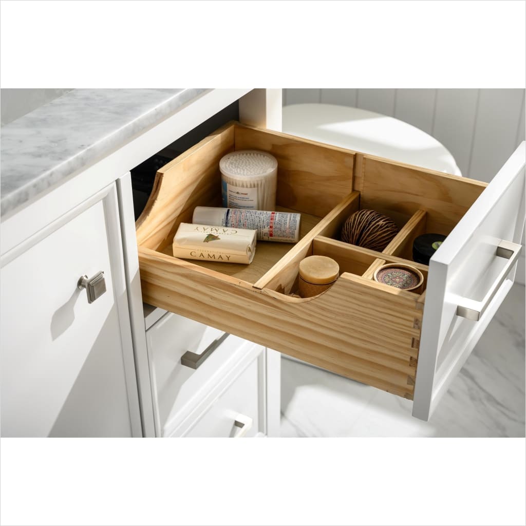 Legion Furniture WLF2136 Series 36” Single Sink Vanity in White with Carrara Marble White Top