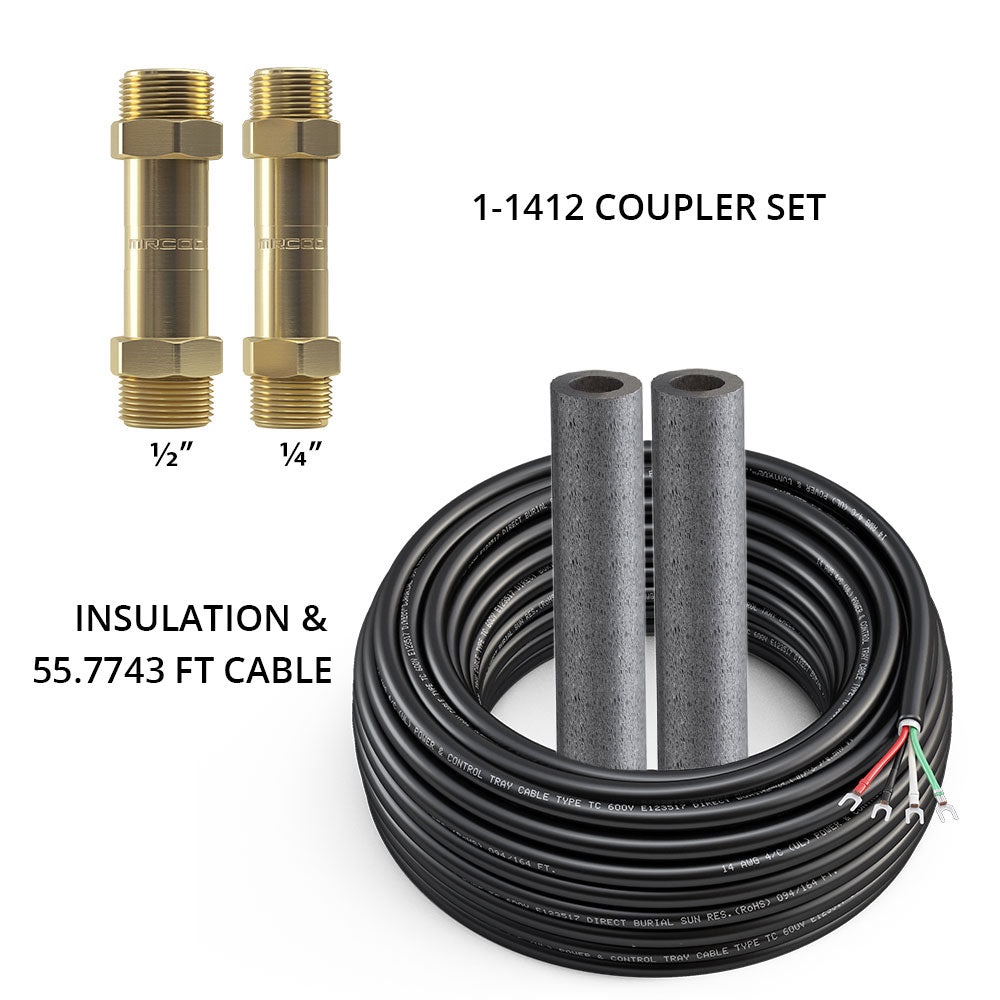 Mr Cool DIYCOUPLER-14 + DIYCOUPLER-12 w/ 50 ft of Communication Wire, DIYCOUPLER-1412K50