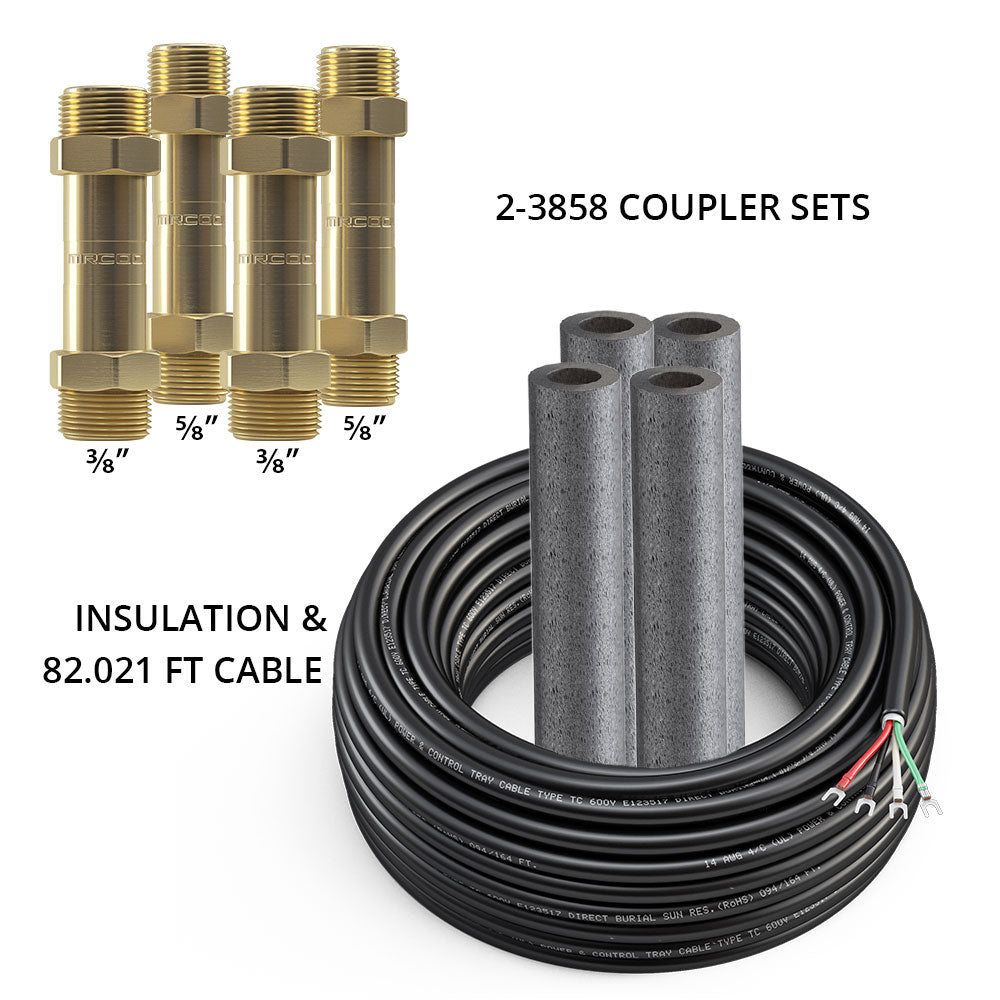 Mr Cool DIYCOUPLER-38 + DIYCOUPLER-58 (Two Sets) w/ 75 ft of Communication Wire, DIYCOUPLER-3858K75