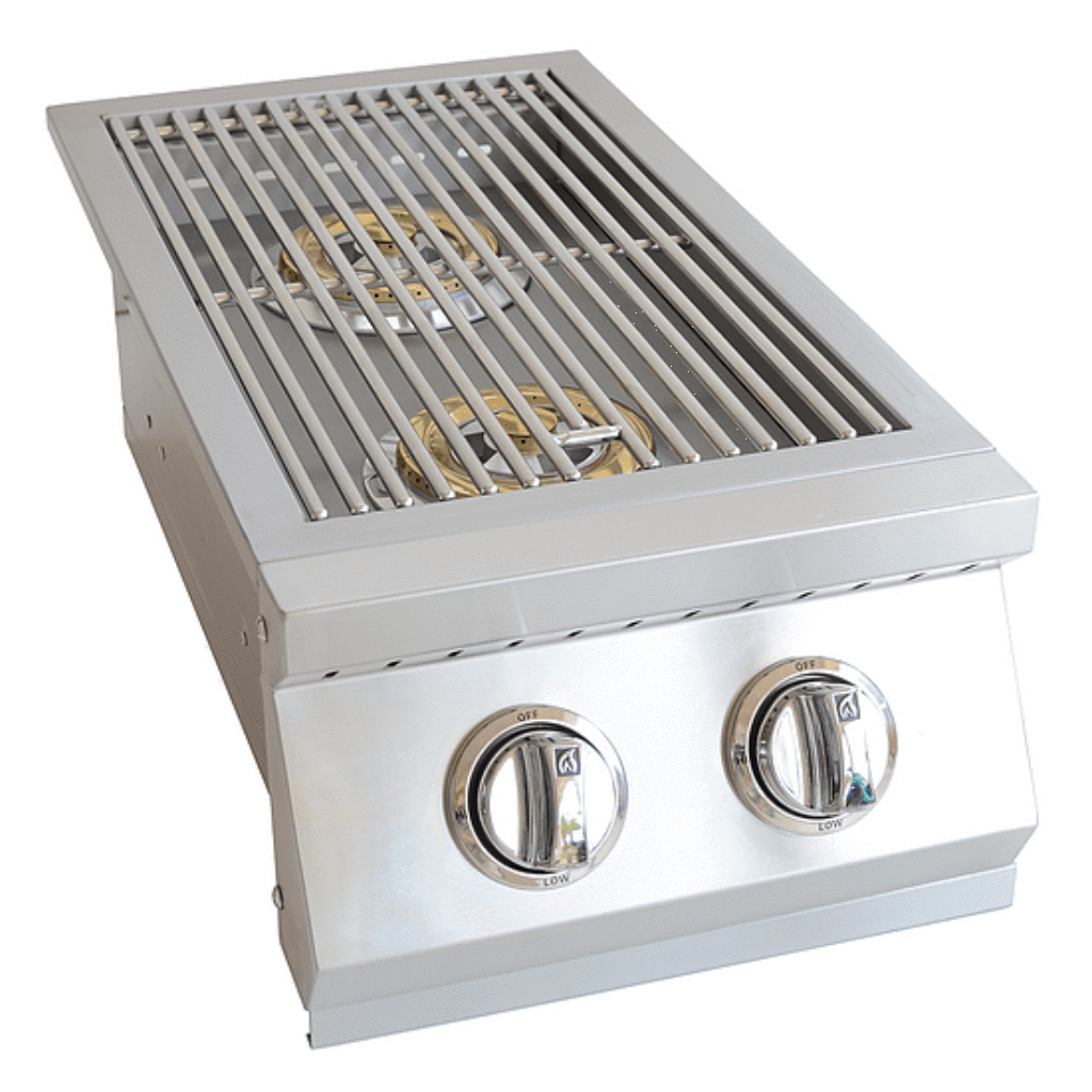 Kokomo Grills Built In Stainless Steel Double Side Burner with Removable Cover