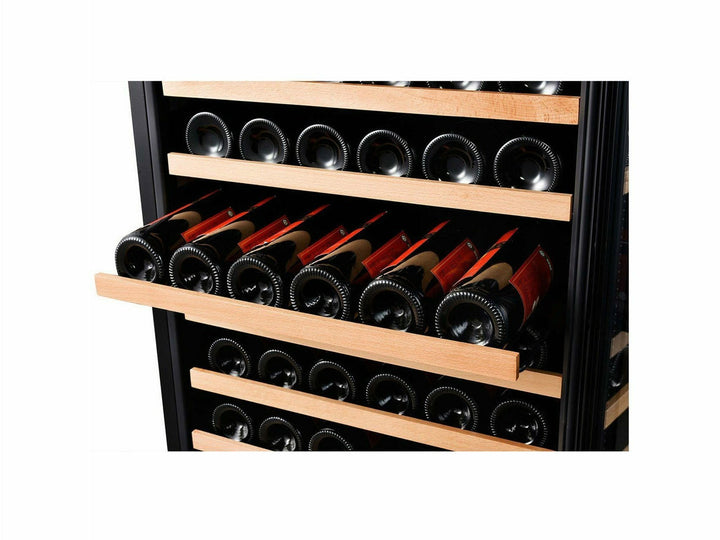 Smith & Hanks 166 Bottle Dual Zone Wine Cooler, Smoked Black Glass Door - RW428DRG