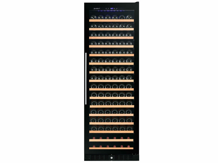 Smith & Hanks 166 Bottle Single Zone Wine Cooler, Smoked Black Glass Door - RW428SRG