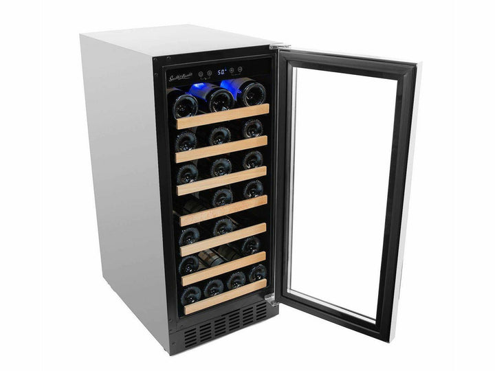 Smith & Hanks 34 Bottle Single Zone Wine Cooler, Stainless Steel Door Trim - RW88SR