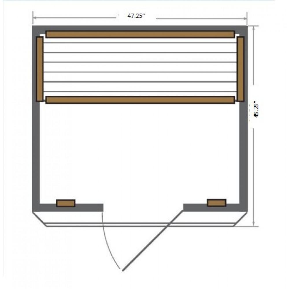 SunRay Cordova 2-Person Infrared Cedar Sauna (HL200K1)