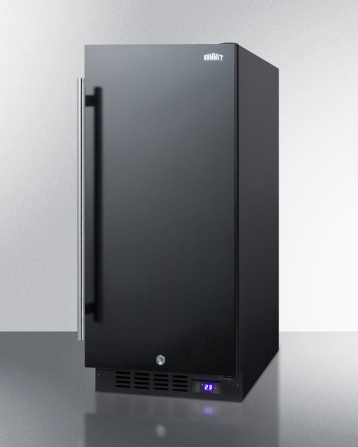 Summit 15" Frost-Free Built-In All-Freezer in Black Finish - SCFF1533B