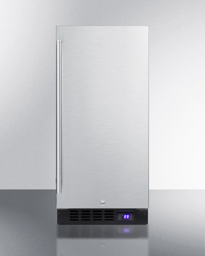 Summit 15" Frost-Free Built-In All-Freezer with Reversible Stainless Steel Door - SCFF1533BSS