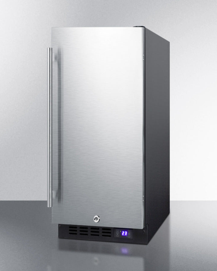 Summit 15" Frost-Free Built-In All-Freezer with Reversible Stainless Steel Door - SCFF1533BSS