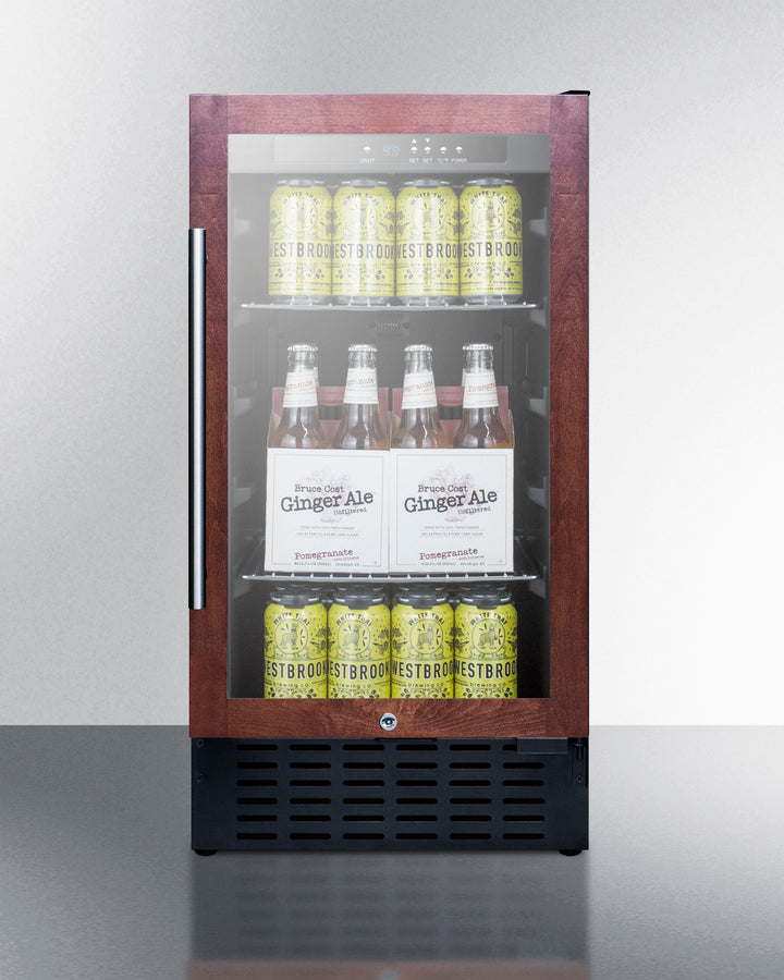 Summit 18" Wide Built-In Beverage Center (Panel Not Included) - SCR1841BPNR