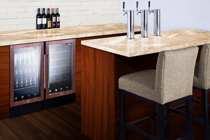 Summit 18" Wide Built-In Beverage Center (Panel Not Included) - SCR1841BPNR