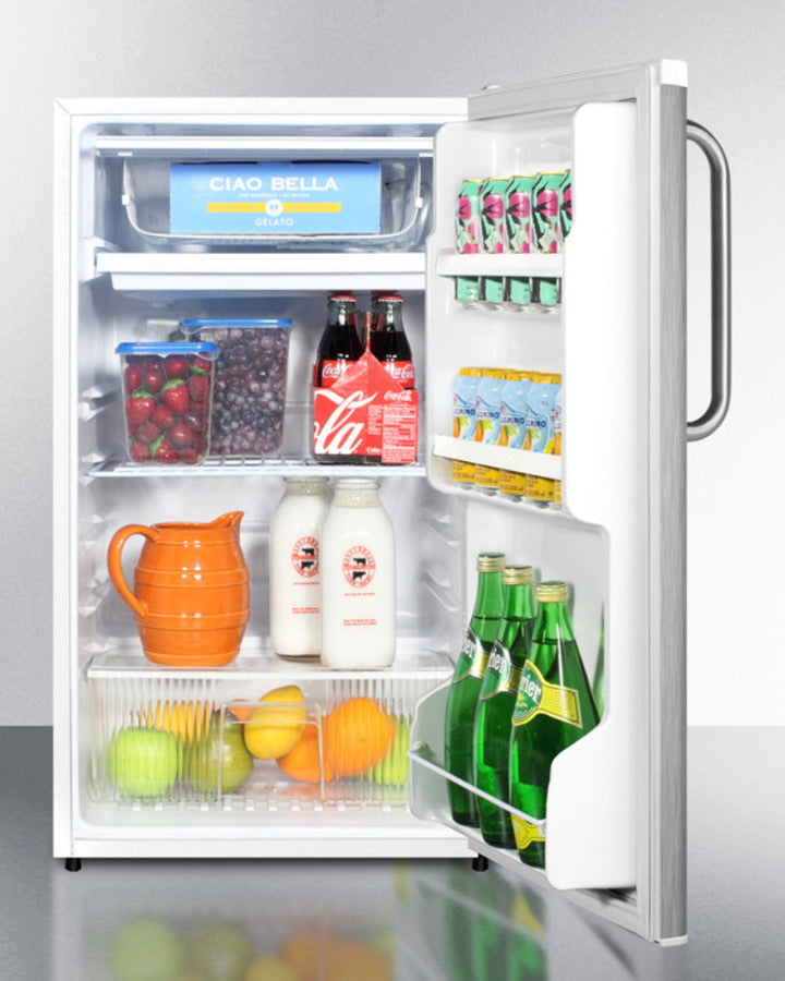 Summit 19" Wide Auto Defrost Refrigerator-Freezer With Towel Bar Handle ADA Compliant - FF412ESSSTBADA