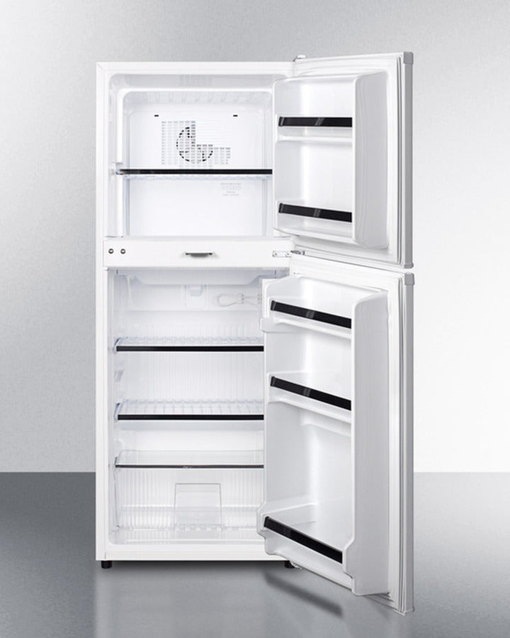 Summit 19" Wide Two-Door Refrigerator-Freezer with Combination Lock - FF711ESLLF2
