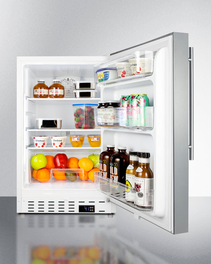 Summit 20" Wide Built-In All-Refrigerator ADA Compliant - ALR46WCSSHV