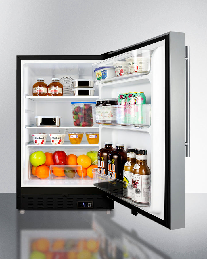 Summit 20" Wide Built-In All-Refrigerator ADA Compliant - ALR47BSSHV