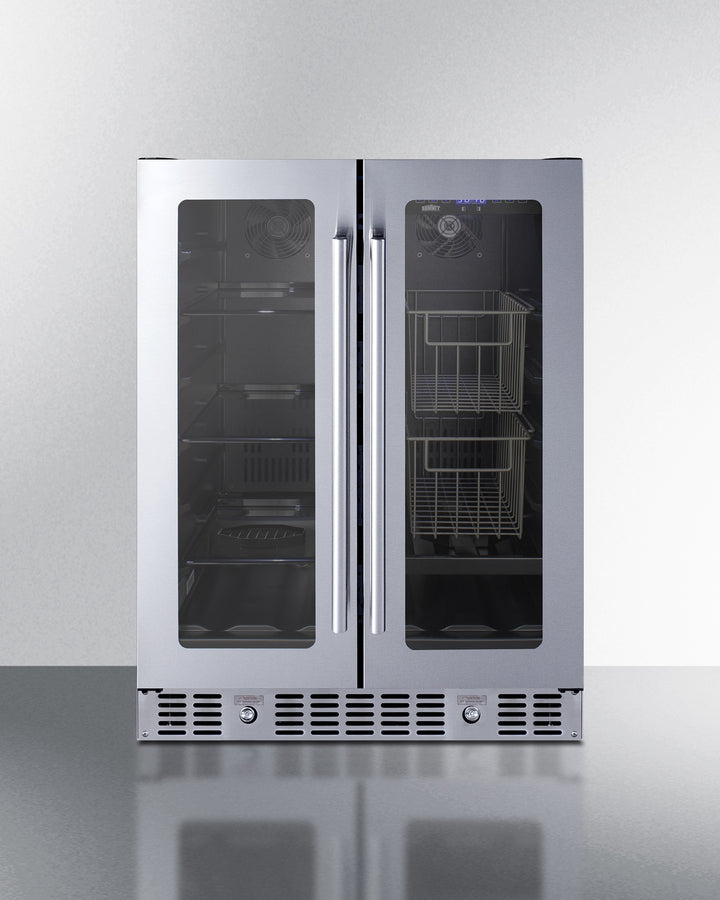 Summit 24" Built-In Dual-Zone Produce Refrigerator ADA Compliant - ALFD24WBVCSSPANTRY