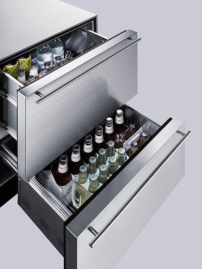 Summit 24" Wide 2-Drawer All-Refrigerator - SP6DBS2D7