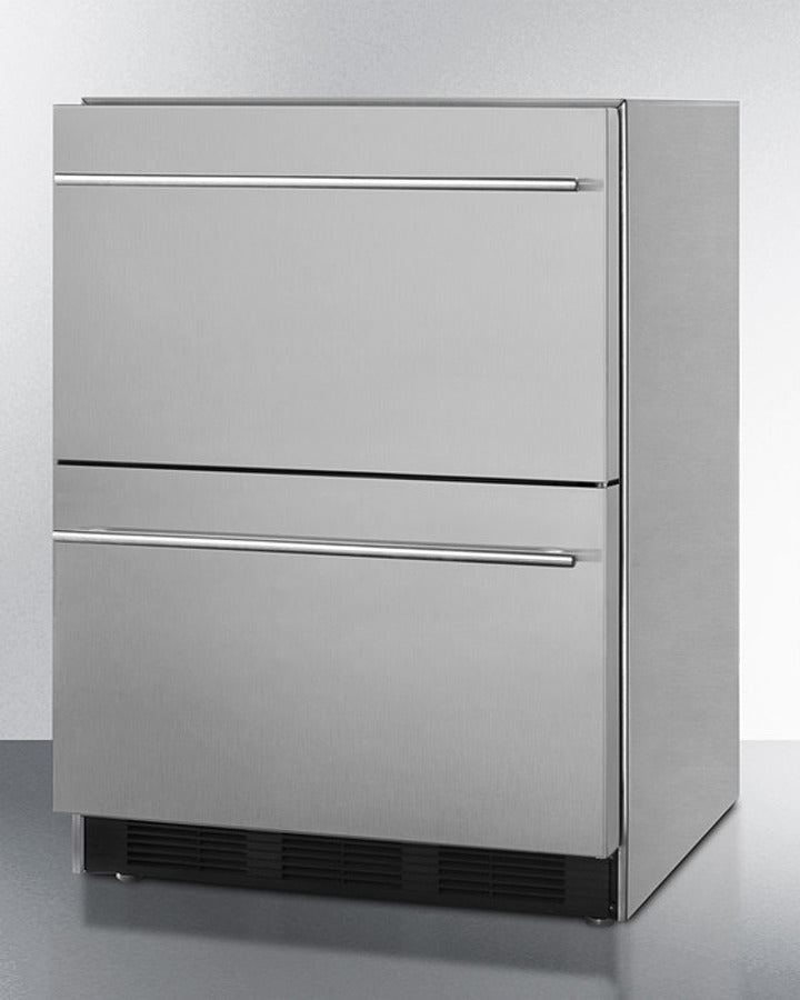 Summit 24" Wide 2-Drawer All-Refrigerator - SP6DBS2D7