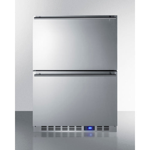 Summit 24" Wide 2-Drawer All-Refrigerator - SPR627OS2D